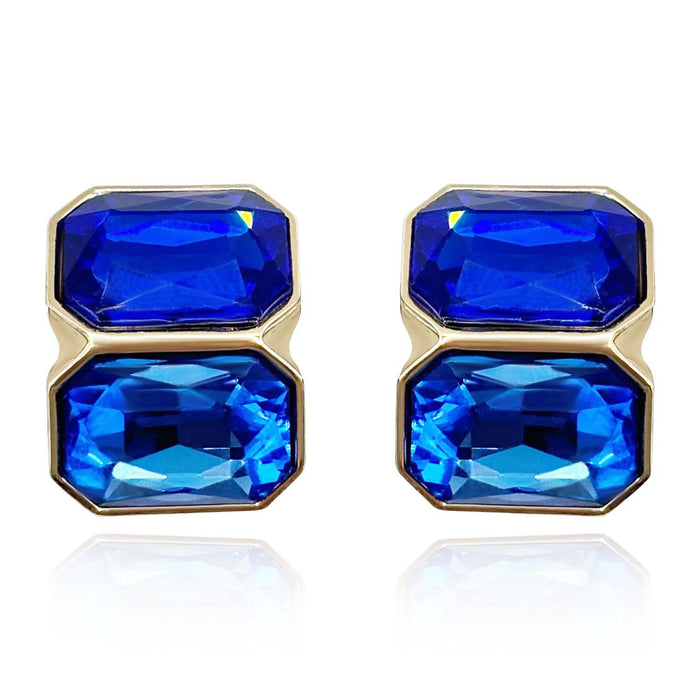 Sapphire And Light Sapphire Clip Earrings