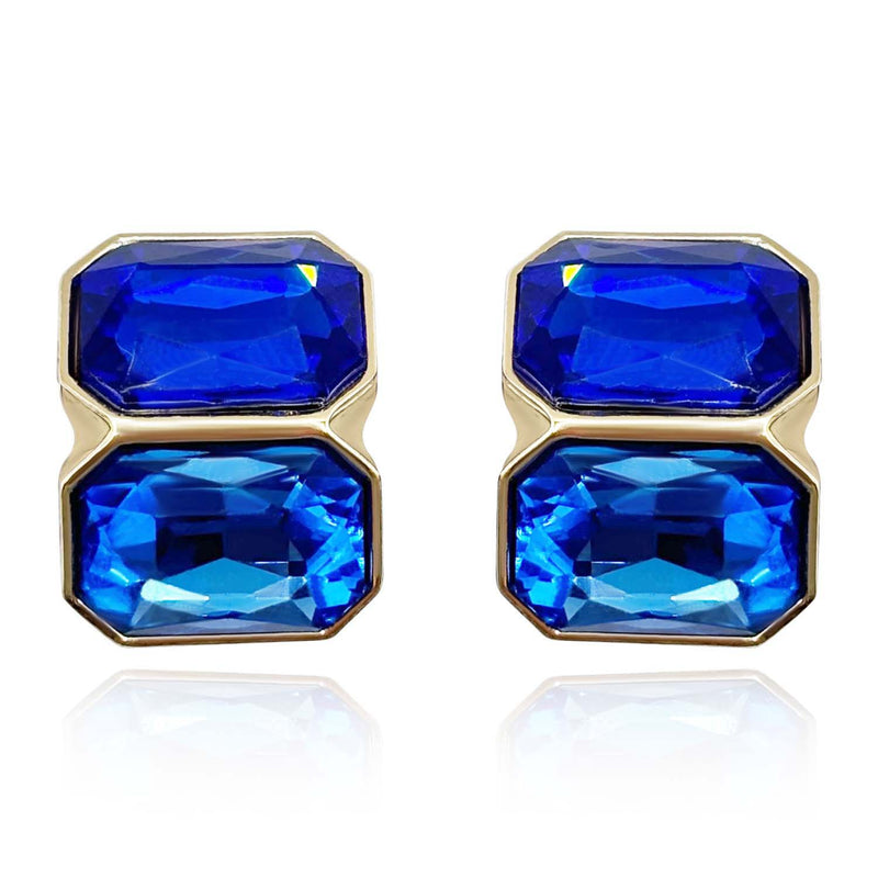 Sapphire And Light Sapphire Clip Earrings