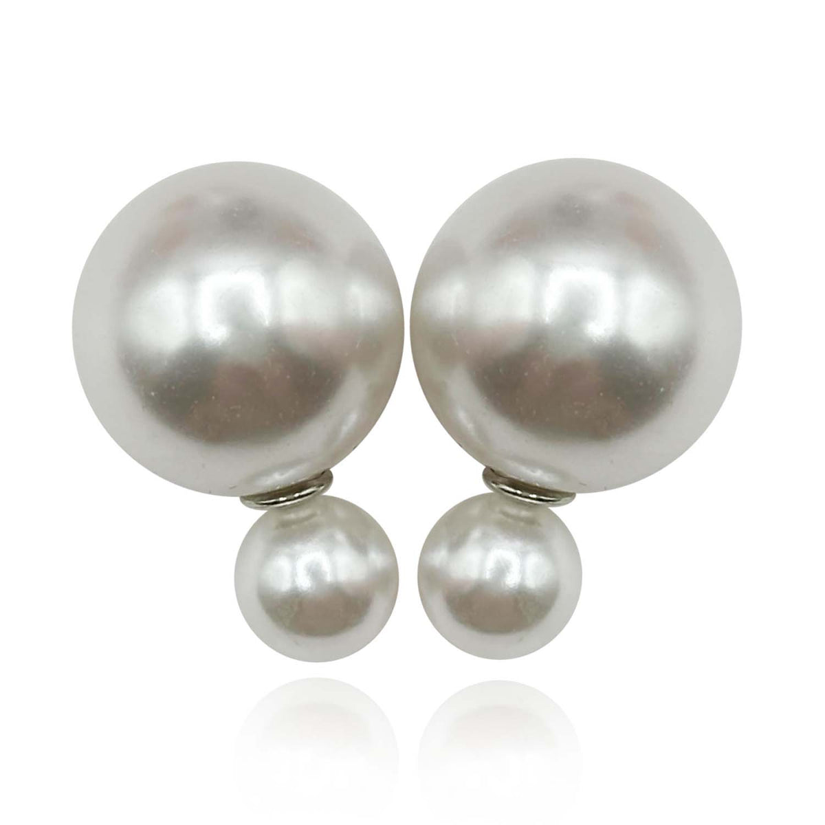 Pearl Double Stone Earrings