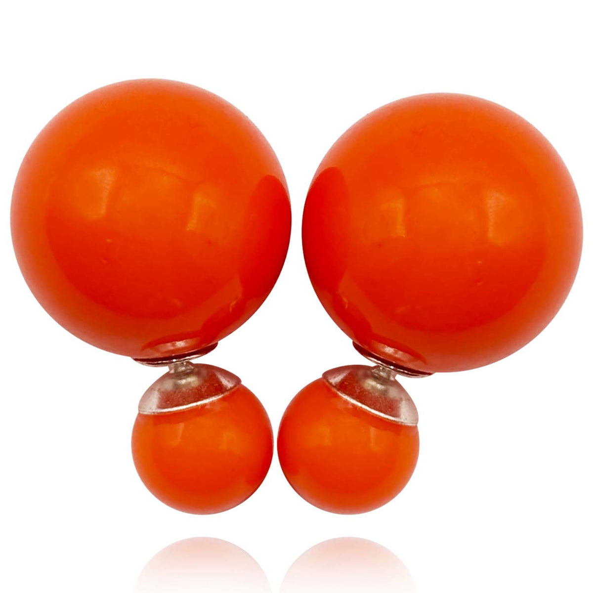 Coral Double Ball Earrings