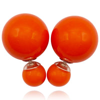 Coral Double Ball Earrings