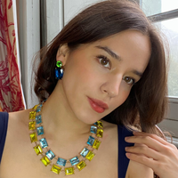 Citrine Crystal Octagon Necklace