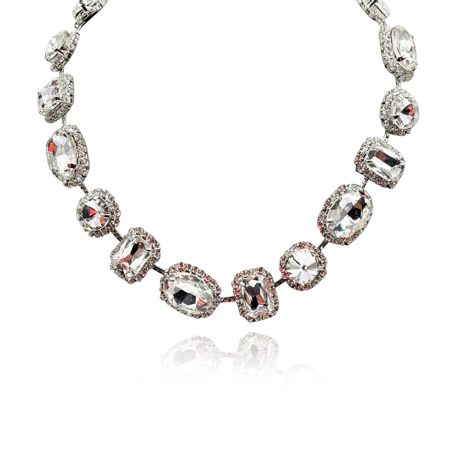 Maureen Crystal Stone And Pave Necklace