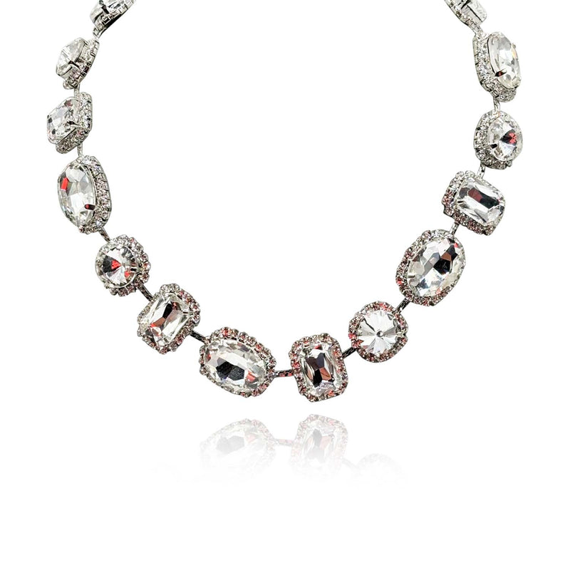 Crystal Stone And Pave Necklace