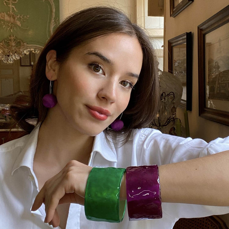 Emerald Green Handmade Resin Bracelet