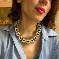 Large Gold Gumball Bead Necklace