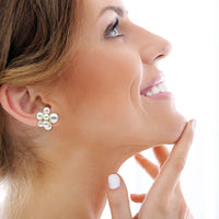 Pearl Cluster Earrings