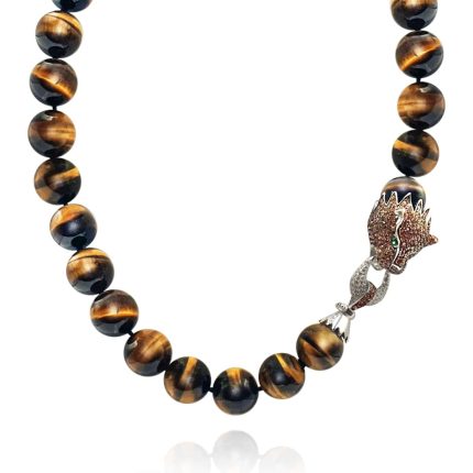Natural Tiger Eye 6mm Faceted Bead Necklace